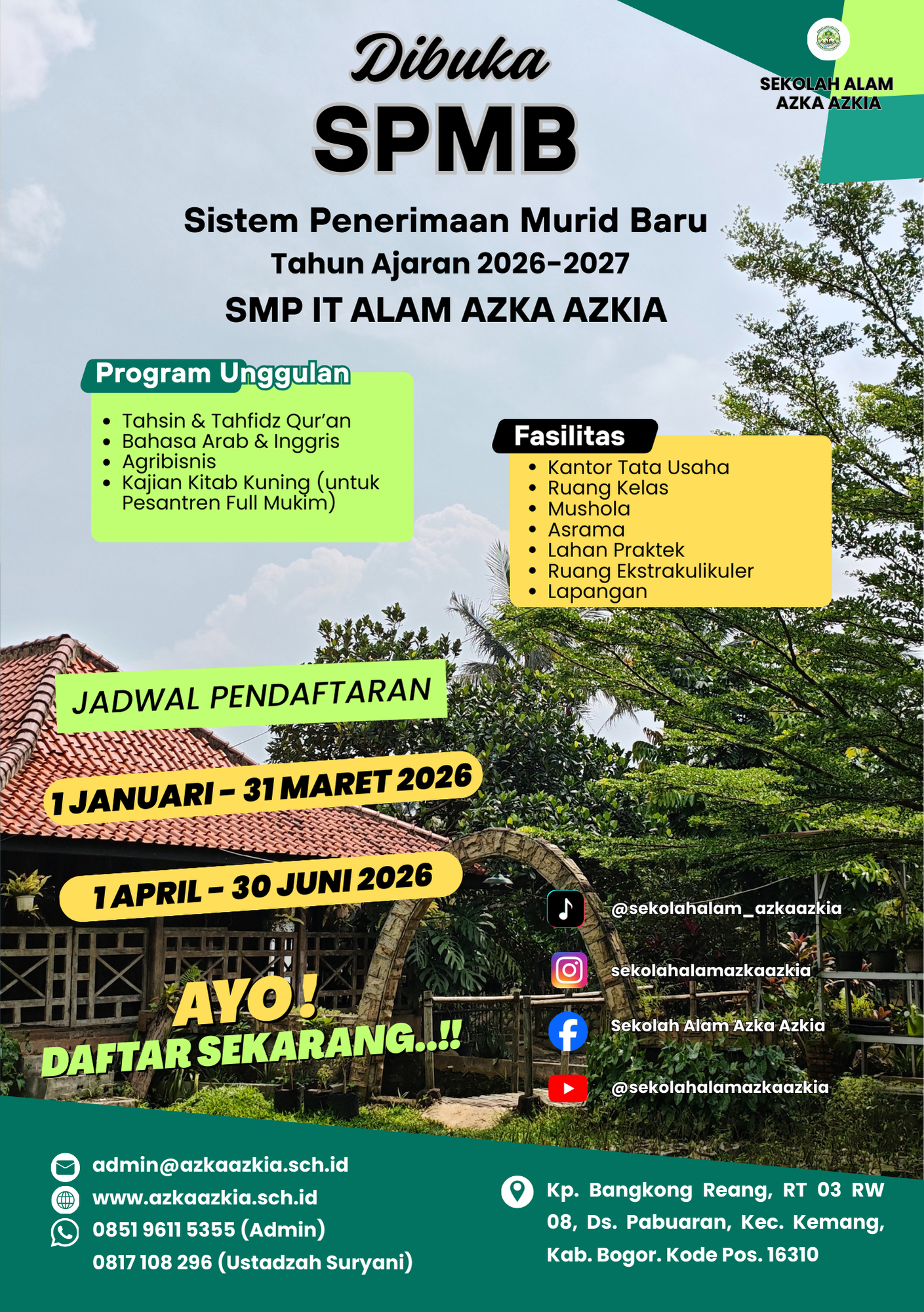 Sistem Penerimaan Murid Baru Dibuka